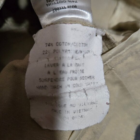 Y2K  Low Rise Chino Micro Shorts Size S Bloomer Style Beige Cargo Preppy - Picture 10 of 10